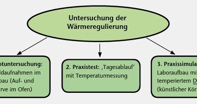 Darstellung der drei Wege, um die Effektivität der Temperaturregulierung bei Brustprothesen aufzuzeigen.