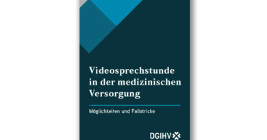 Das Booklet der DGIHV zur „Videosprechstunde in der medizinischen Versorgung" steht kostenfrei als Download zur Verfügung.