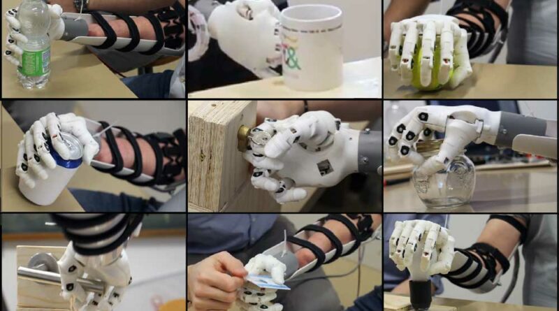 Handbewegungen, die im Test mit einer per 3D-Druck erstellten Handprothese getestet wurden. Die Algorithmen funktionieren auch in Echtzeit und mit einer sehr kurzen Trainingszeit sehr gut.