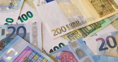 Verschiedene Geldscheine der Währung Euro, die den Schaden von 73 Millionen Euro für das Gesundheitswesen durch Abrechnungsbetrug darstellen.