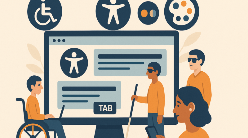 Illustration zur barrierefreien Website.