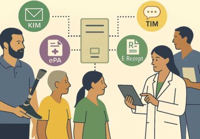 Die Telematikinfrastruktur verbindet die einzelnen Anwen­dungen mit den Vertretern der Medizin und Technik.