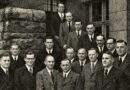 Die Gründungsväter der Studiengemeinschaft bei ihrer Konsti­tuierung im Jahr 1948.