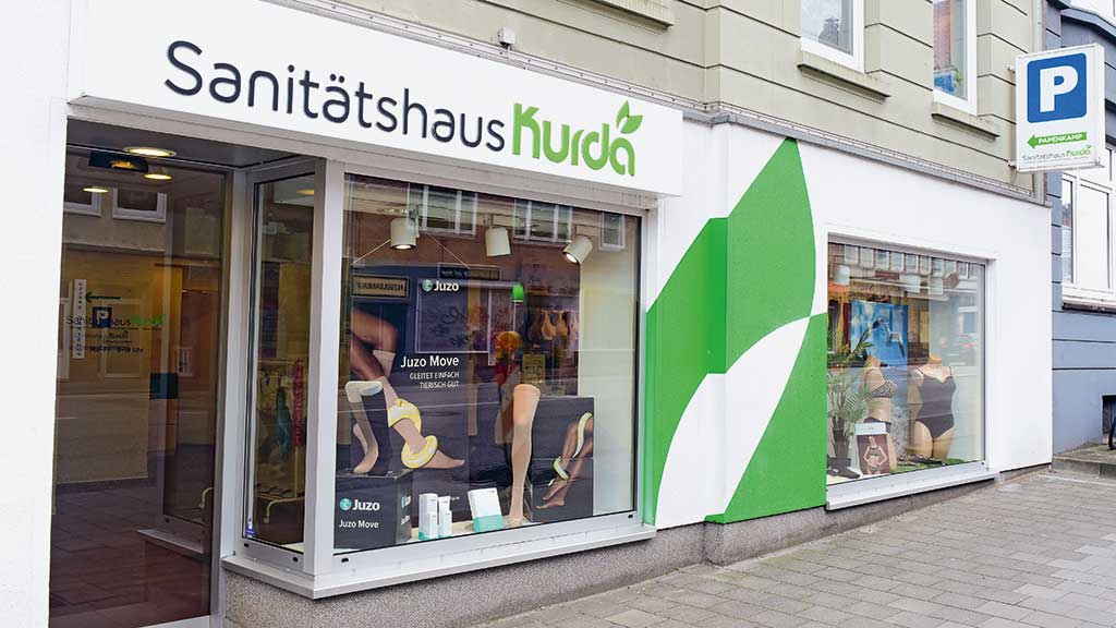 Mit drei Filialen ist das Unternehmen in Kiel vertreten, bereits seit 1969 an der Ringstraße. Foto: Sanitätshaus Kurda