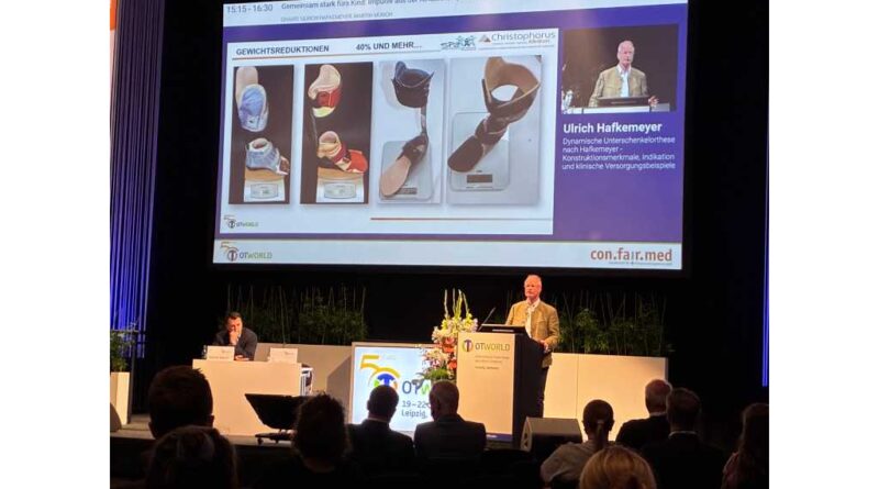 Bunt, leicht, mit modischen Schuhen tragbar: Dr. Ulrich Hafkemeyer berichtete über Versorgungen mit seiner bewährten Fußorthese.