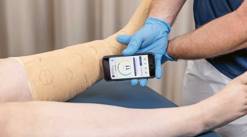 Die App zeigt an, ob der Kompressionsdruck innerhalb des vorgeschriebenen Bereichs liegt.