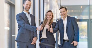 Jörg Dickschas, Theresa Diermeier und Christoph Becher (v. l.) übernehmen die Tagungsleitung des DKG-Kongresses 2026.