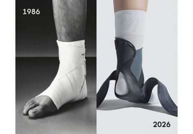Von der ersten Push med Knöchelbandage (1986) bis zur jüngsten Generation der ­Knöchelorthese Aequi Flex (2023) hat sich das Sortiment kontinuierlich weiterentwickelt.